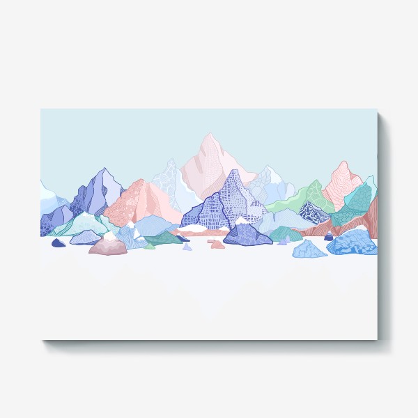 Холст «Радужные горы»