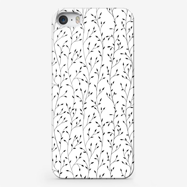 Чехол iPhone «Тонкие веточки дерева. Стильный паттерн»
