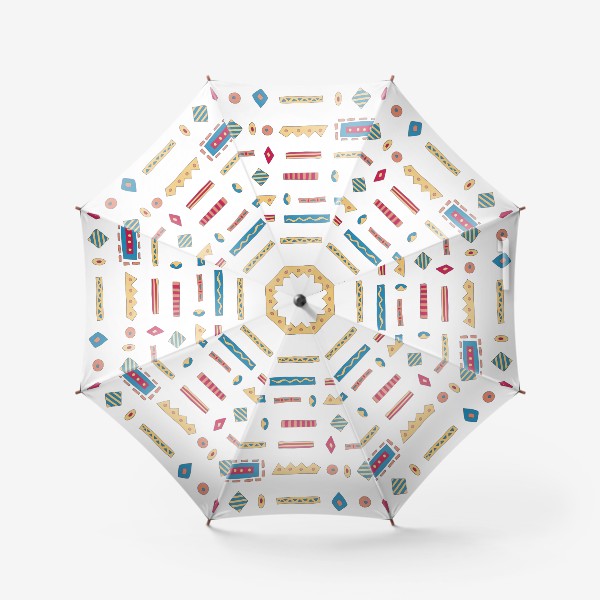 Зонт «Геометрические фигуры на белом»