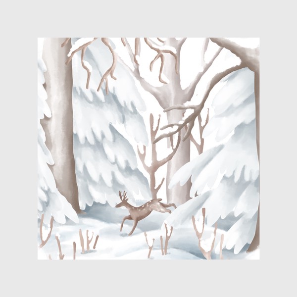 Шторы «Зимний лес»