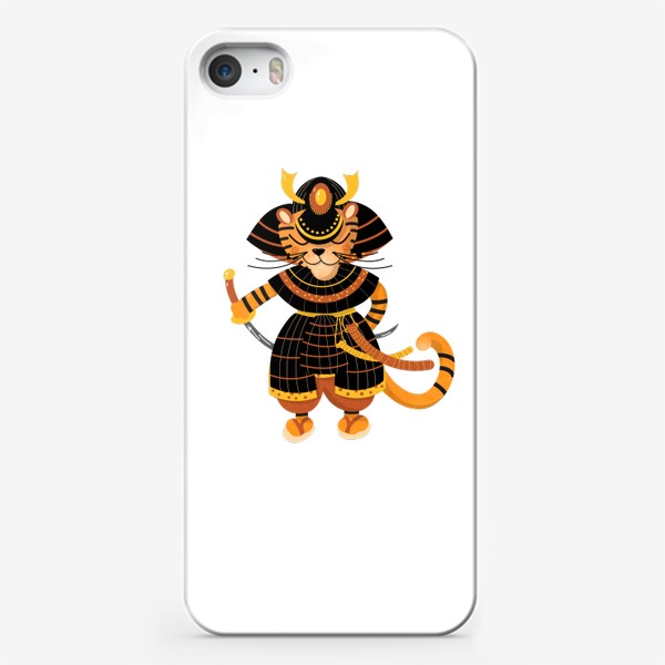 Чехол iPhone «Тигр-самурай. Веселый персонаж. Гороскоп Год Тигра»