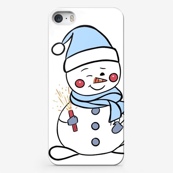 Чехол iPhone «Снеговичок»