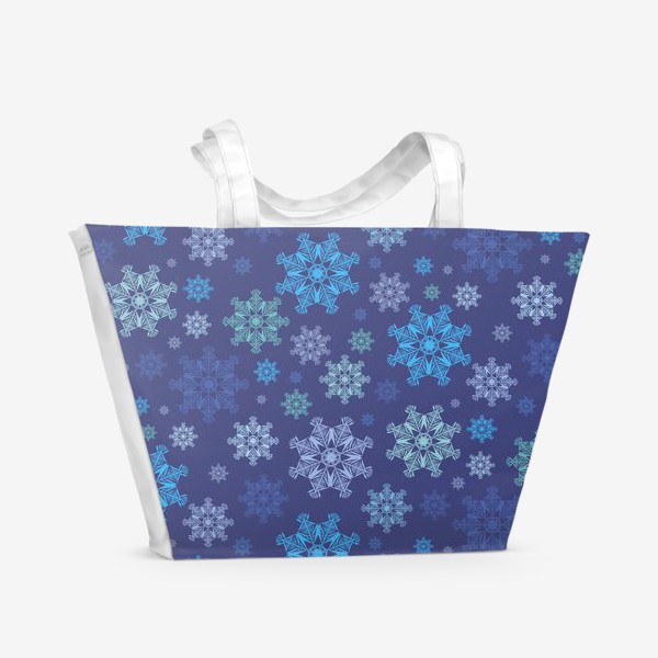 Пляжная сумка «Летящие снежинки ( Flying snowflakes )»