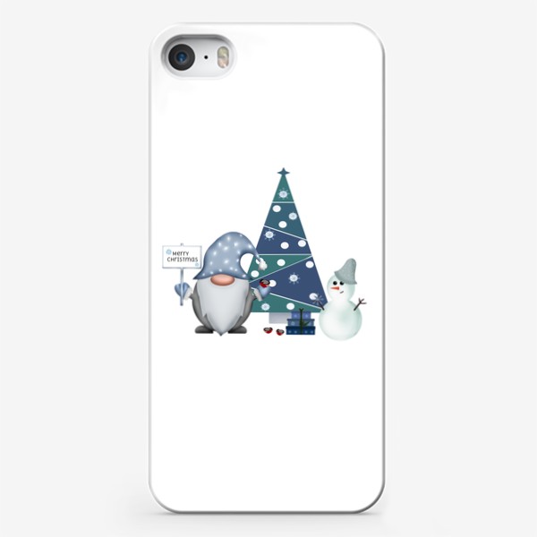 Чехол iPhone «Гномик с елкой»