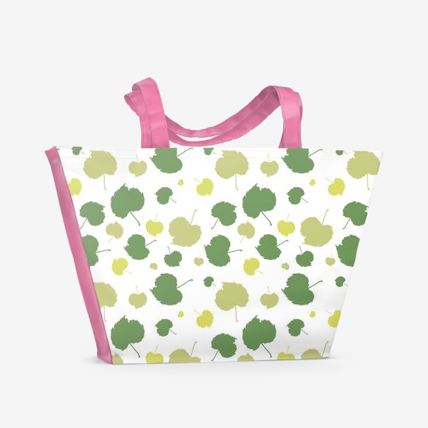 Пляжная сумка «Зеленые листья (Green leaves)»