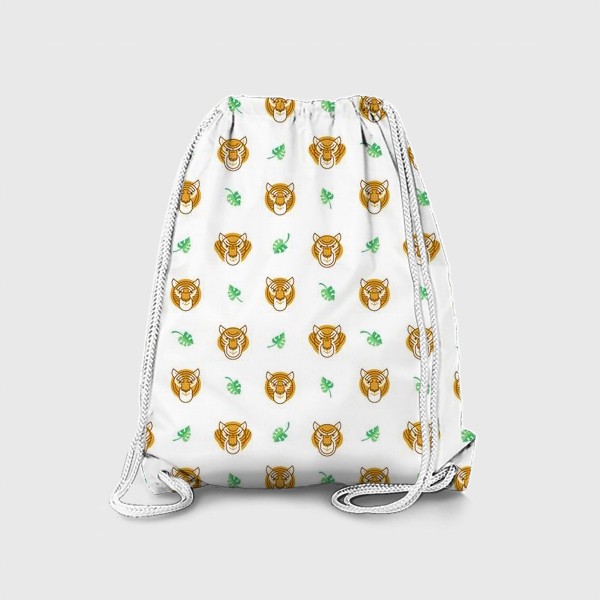 Рюкзак «Тигры и листья. Тигр - символ 2022 года в Китайском календаре»