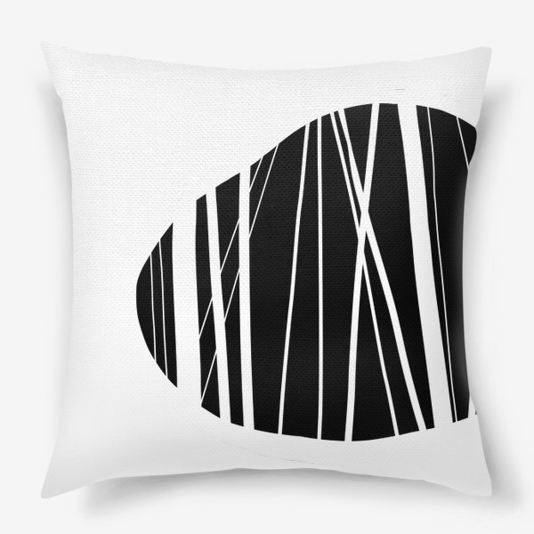 Подушка «Камушки или абстрактный черно-белый  узор»