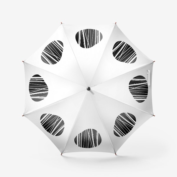 Зонт «Камушки или абстрактный черно-белый  узор»