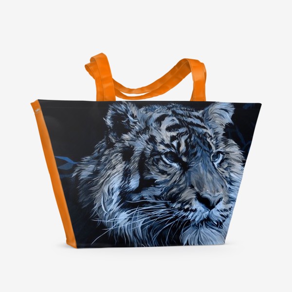 Пляжная сумка «Год Тигра. Символ 2022 года. Black»