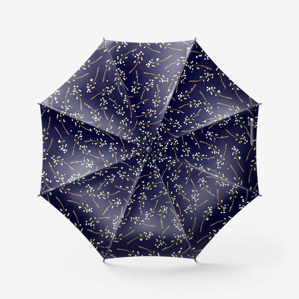 Зонт «зимние веточки с ягодами»