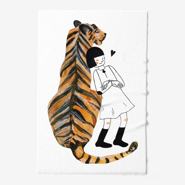 Полотенце «Тигр с девочкой»