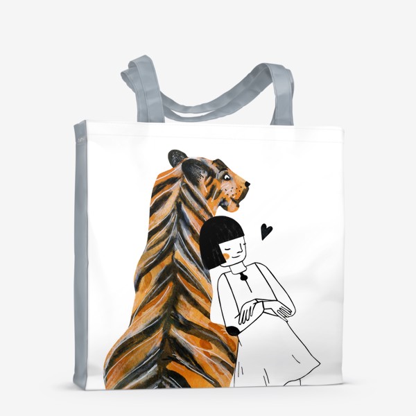 Сумка-шоппер «Тигр с девочкой»