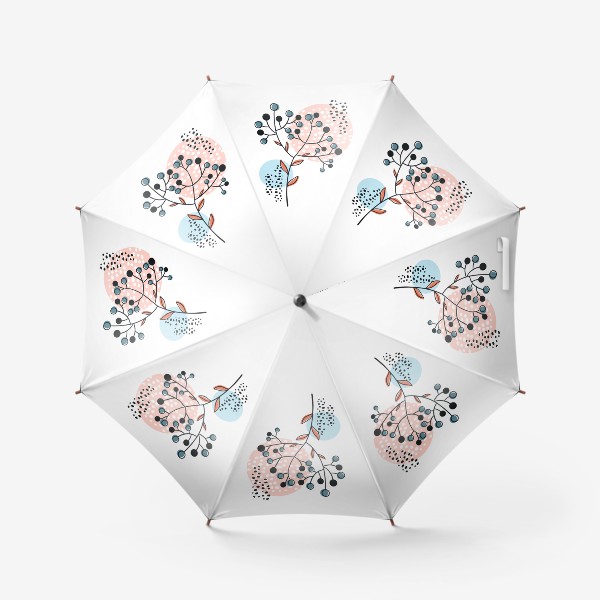 Зонт «Веточка с ягодами абстракция»