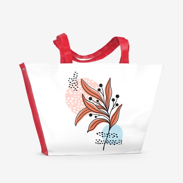 Пляжная сумка «Листья и ягоды (абстракция)»