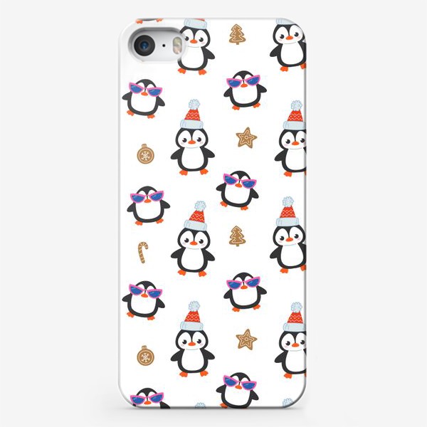 Чехол iPhone «Смешные пингвины»