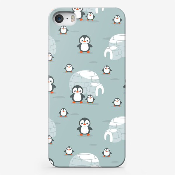 Чехол iPhone «Иглу и пингвины»