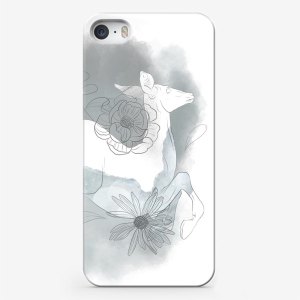 Чехол iPhone «Олень в цветах»