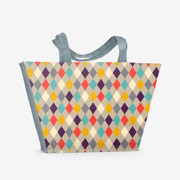 Пляжная сумка &laquo;Разноцветные ромбики&raquo;