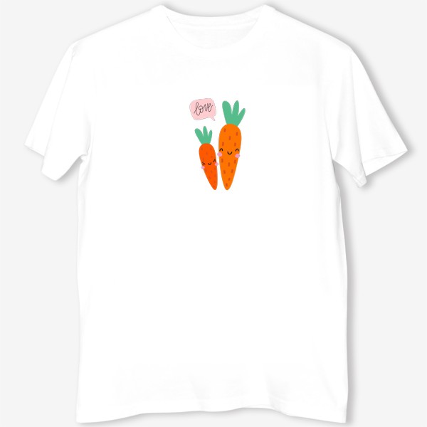 Футболка «Милые морковки и леттеринг LOVE»