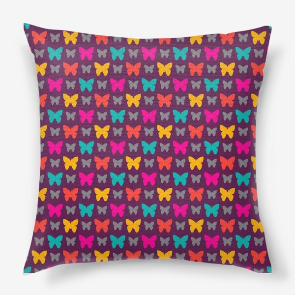 Подушка «Красивые яркие бабочки»