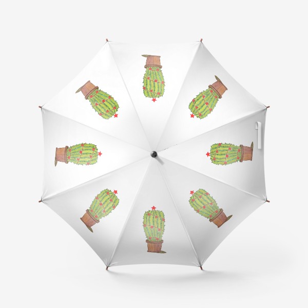 Зонт «Новогодний кактус ёлка»
