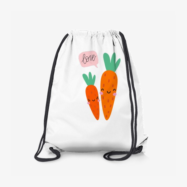 Рюкзак «Милые морковки и леттеринг LOVE»