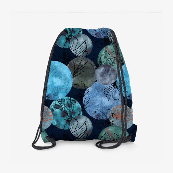 Рюкзак «Цветы на акварельных кругах »