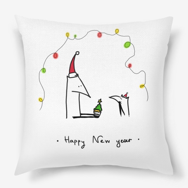 Подушка «Новый год. Лисички празднуют»
