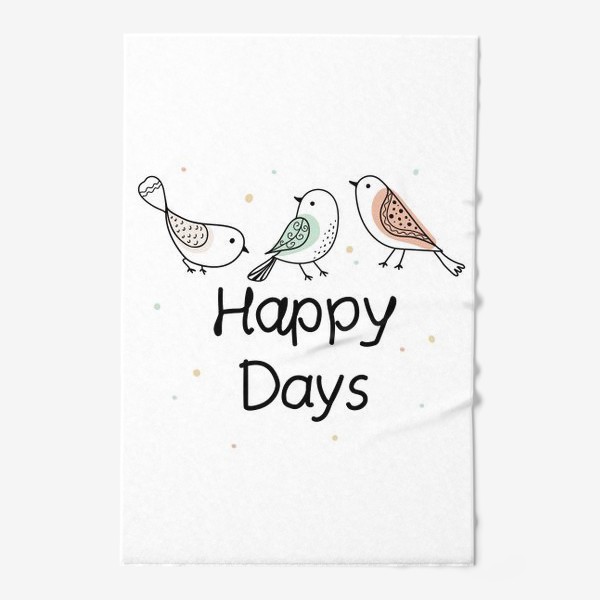 Полотенце «"Счастливые дни птицы"»