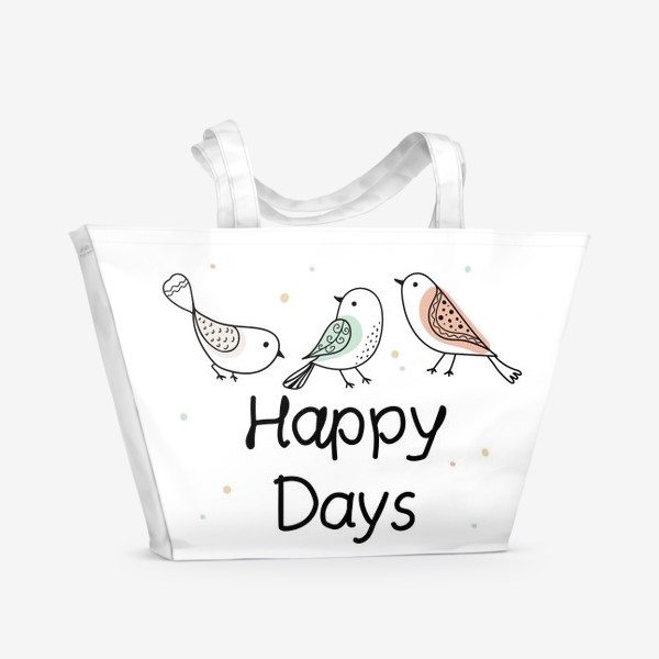 Пляжная сумка «"Счастливые дни птицы"»