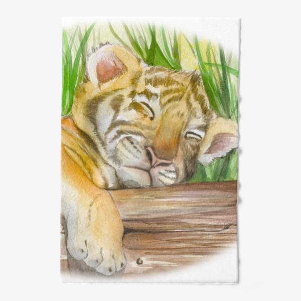 Полотенце «Спящий тигрёнок »