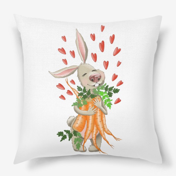 Подушка «Любовь к морковке»