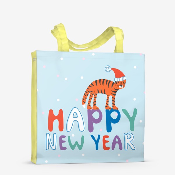 Сумка-шоппер «Новогодний принт с тигром»