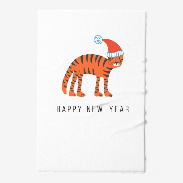 Полотенце «Новогодний принт с тигром»