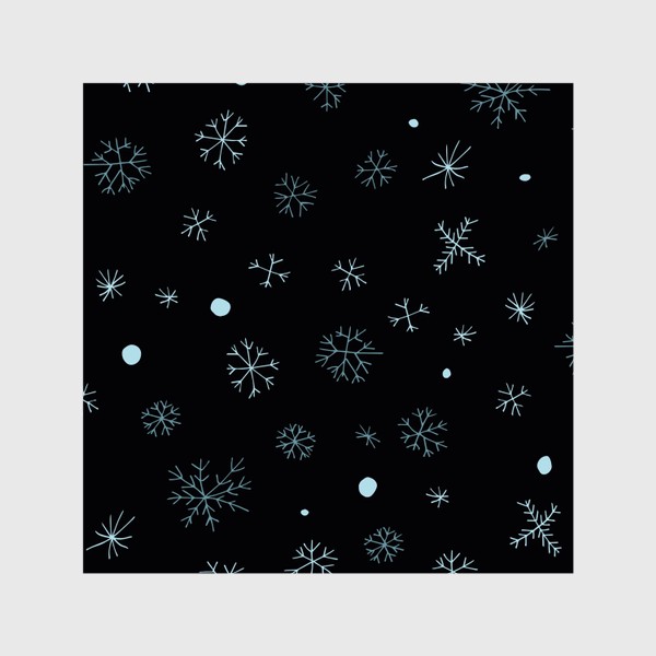 Шторы «Снежинки на ночном небе»