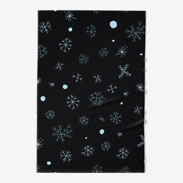 Полотенце «Снежинки на ночном небе»