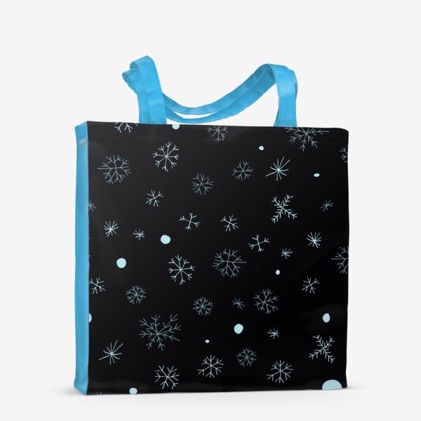 Сумка-шоппер «Снежинки на ночном небе»
