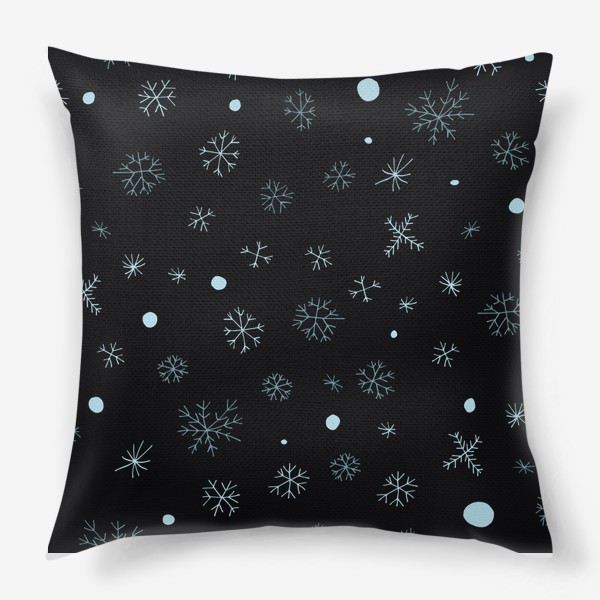 Подушка «Снежинки на ночном небе»