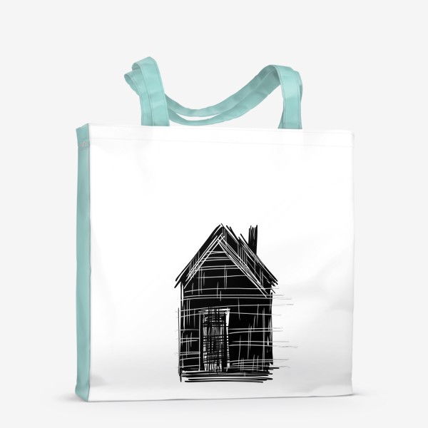Сумка-шоппер «Черно-белый дом в стиле минимализм»