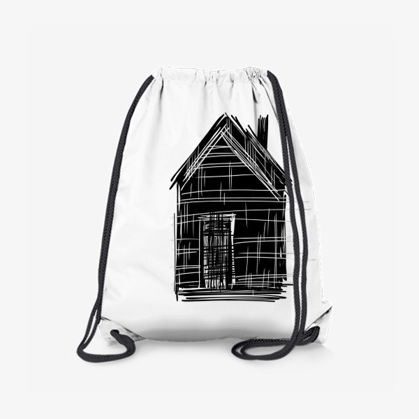 Рюкзак «Черно-белый дом в стиле минимализм»