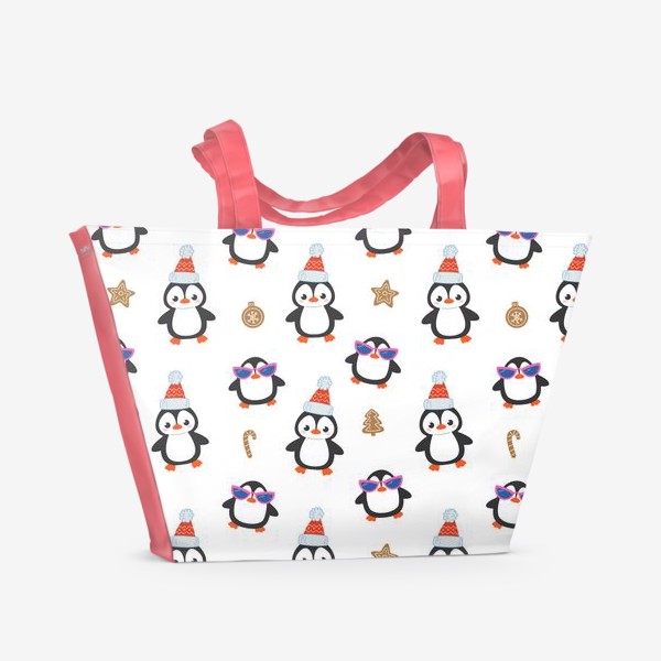 Пляжная сумка «Смешные пингвины»