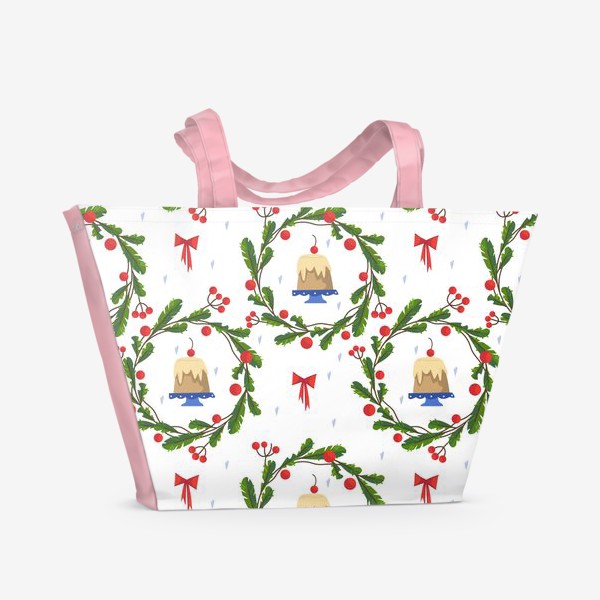 Пляжная сумка «Рождественский декор»