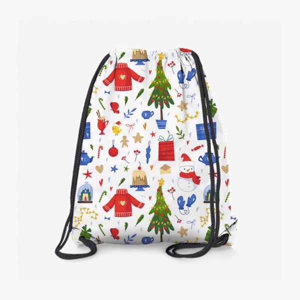Рюкзак «Новогодний паттерн с елками»