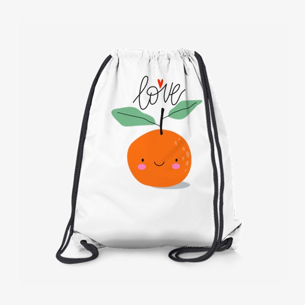 Рюкзак «Милый мандарин и надпись LOVE»