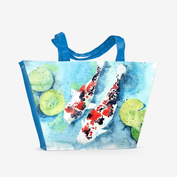 Пляжная сумка «Карпы Кои (подарок Рыбам)»