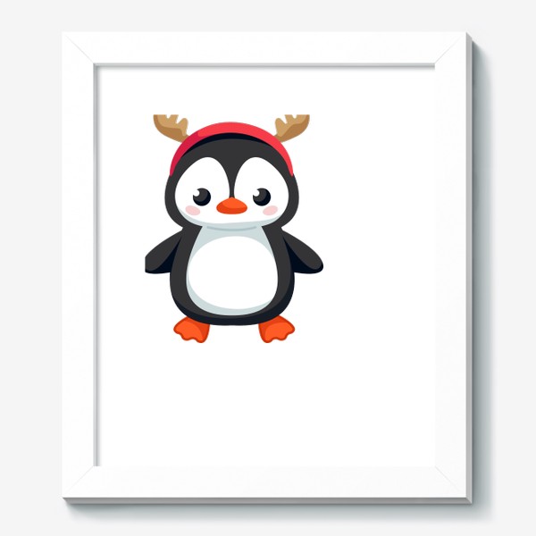Картина «Пингвин в шапке оленя»