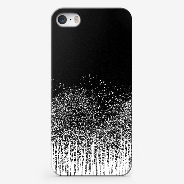 Чехол iPhone «Зимний лес. Стильная абстракция, минимализм»