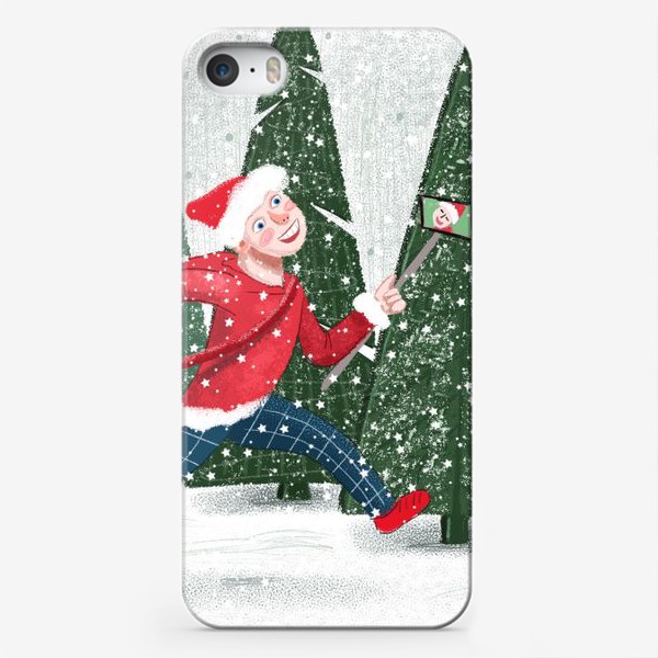 Чехол iPhone «Молодой Дед Мороз»
