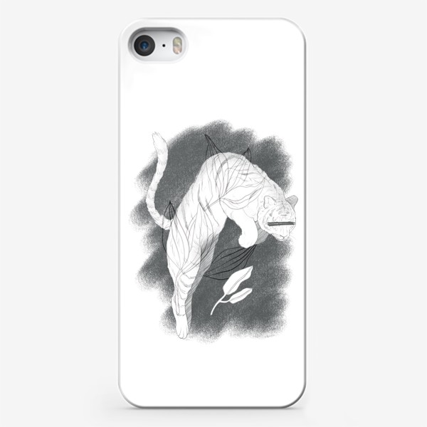 Чехол iPhone «Тигр графическая композиция»