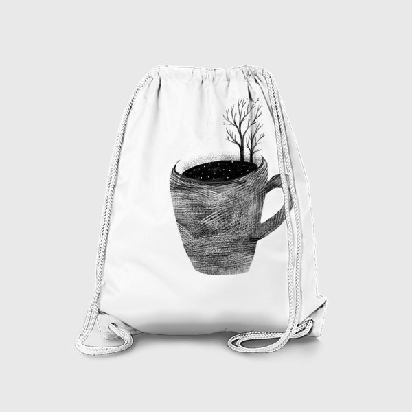 Рюкзак &laquo;Чашка чая и деревья. Зимний пейзаж&raquo;